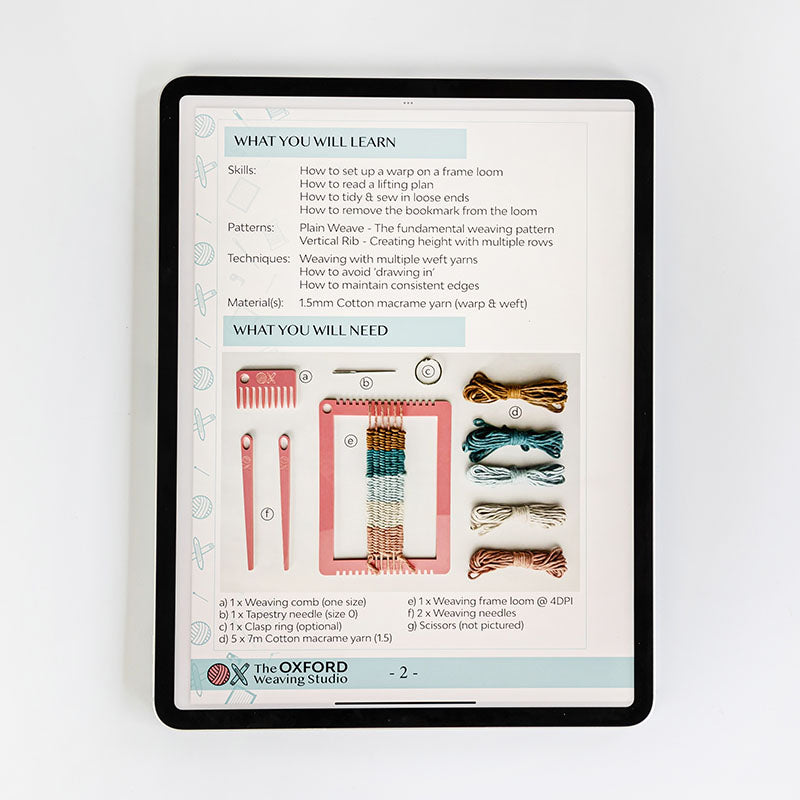 Intro to Weaving Series: Handwoven Bookmark Weaving Kit