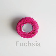 Load image into Gallery viewer, A &#39;Fuchsia&#39; colour yarn cake of 2/16s mercerised cotton yarn