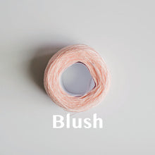Load image into Gallery viewer, A &#39;Blush&#39; colour yarn cake of 2/16s mercerised cotton yarn