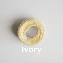 Load image into Gallery viewer, A &#39;Ivory&#39; colour yarn cake of 2/16s mercerised cotton yarn