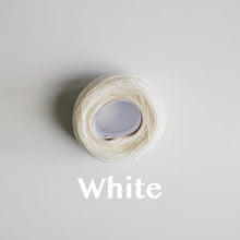 Load image into Gallery viewer, A &#39;White&#39; colour yarn cake of 2/16s mercerised cotton yarn