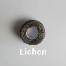 Load image into Gallery viewer, A &#39;Lichen&#39; colour yarn cake of 2/16s mercerised cotton yarn