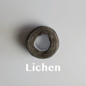 A 'Lichen' colour yarn cake of 2/16s mercerised cotton yarn
