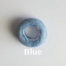 Load image into Gallery viewer, A &#39;Blue&#39; colour yarn cake of 2/16s mercerised cotton yarn