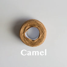 Load image into Gallery viewer, A &#39;Camel&#39; colour yarn cake of 2/16s mercerised cotton yarn