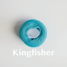 Load image into Gallery viewer, A &#39;Kingfisher&#39; colour yarn cake of 2/16s mercerised cotton yarn