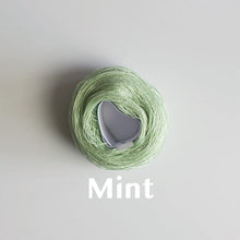 Load image into Gallery viewer, A &#39;Mint&#39; colour yarn cake of 2/16s mercerised cotton yarn