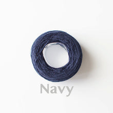 Load image into Gallery viewer, A &#39;Navy&#39; colour yarn cake of 2/16s mercerised cotton yarn