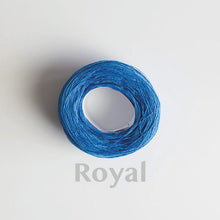 Load image into Gallery viewer, A &#39;Royal Blue&#39; colour yarn cake of 2/16s mercerised cotton yarn