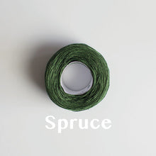 Load image into Gallery viewer, A &#39;Spruce&#39; colour yarn cake of 2/16s mercerised cotton yarn