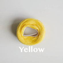 Load image into Gallery viewer, A &#39;Yellow&#39; colour yarn cake of 2/16s mercerised cotton yarn