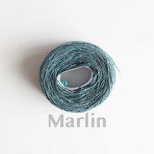 Load image into Gallery viewer, A &#39;Marlin&#39; colour yarn cake of 2/17s merino lambswool yarn