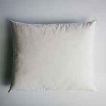Load image into Gallery viewer, A rectangular 13 inch by 17 inch duck-filled cushion pad covered in cotton cambray fabric.