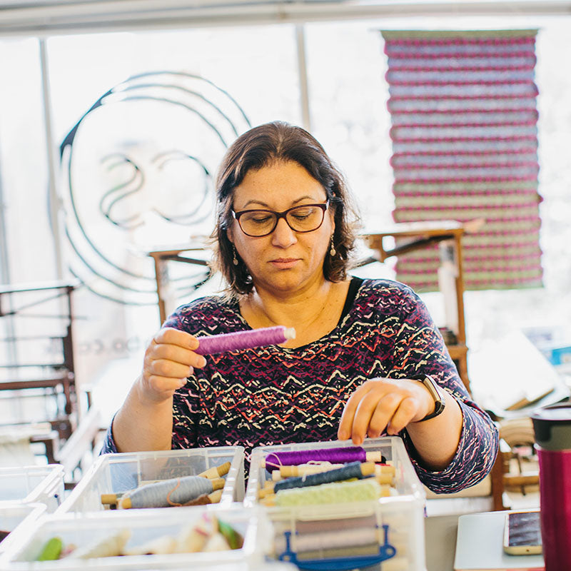 Contemporary Handwoven Cushion Workshop - Table Loom
