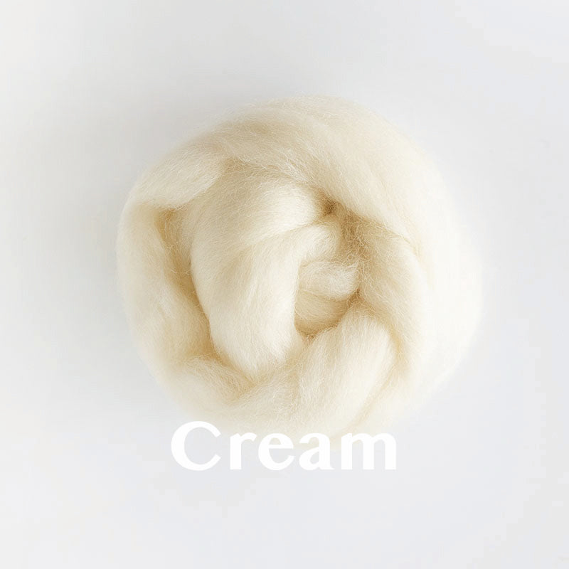 Wool Roving: Natural, Un-Dyed