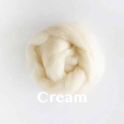 Wool Roving: Natural, Un-Dyed