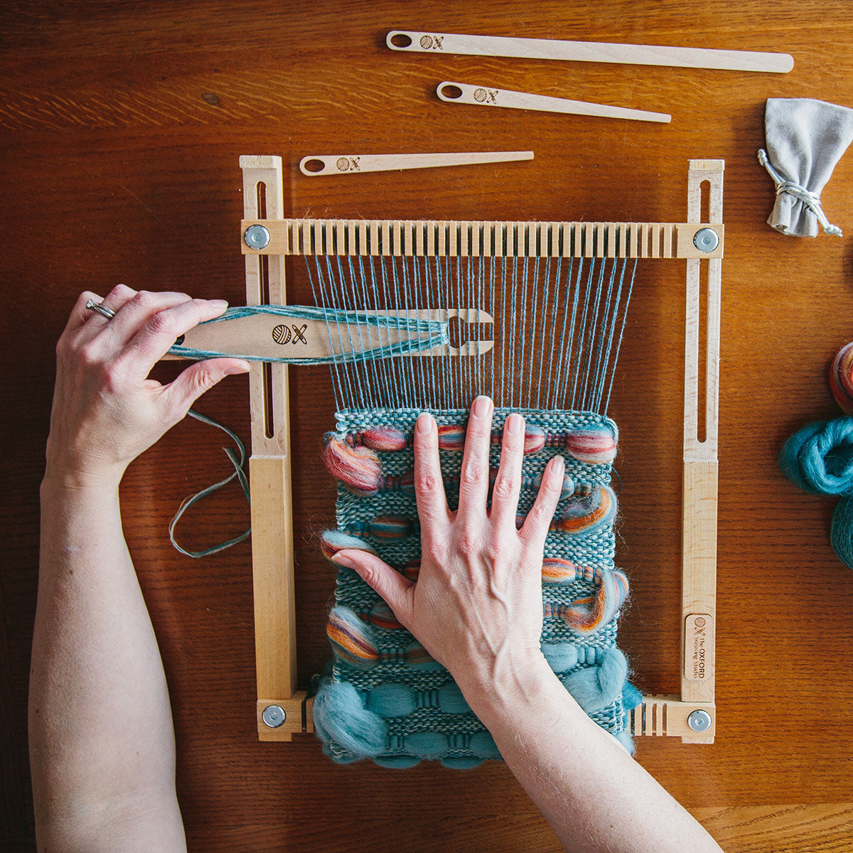 Frame Loom Felt Storage Pouch