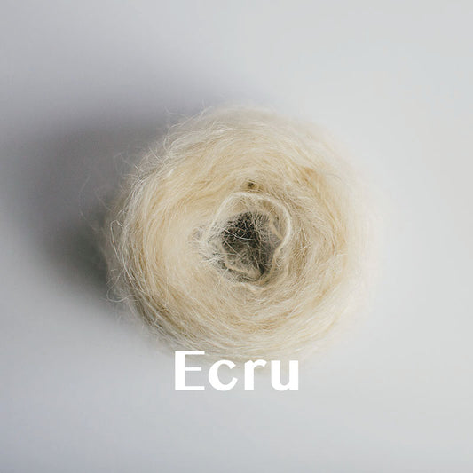 Brushed Mohair: Natural, Un-Dyed