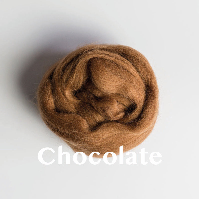 Chocolate Brown - Merino Wool Roving – Grey Fox Felting